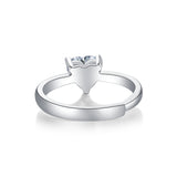 Timeless Moissanite Ring - Heart-Shaped Center Stone in a Refined Setting