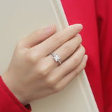 Elegant Moissanite Ring - Timeless Regal Design with a Radiant Center Stone