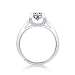 Minimalist Moissanite Ring - Sleek Band with a Dazzling Center Stone