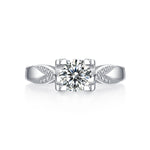 Timeless Moissanite Ring - Majestic Glow with a Contemporary Metal Setting
