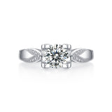 Timeless Moissanite Ring - Majestic Glow with a Contemporary Metal Setting