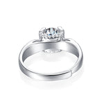 High-End Moissanite Ring - Regal Design with a Brilliant Centerpiece
