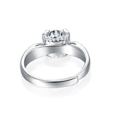 High-End Moissanite Ring - Regal Design with a Brilliant Centerpiece