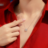 Luminous Square Moissanite Pendant - Precisely Cut Stone in a Sleek Frame