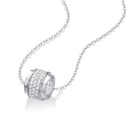 Moissanite pendant necklace with a pure elegance design, featuring a radiant stone set in a sleek metal frame for a refined and timeless look.