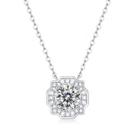 Moissanite lab-grown Diamond Necklace for women - 18K White Gold Plated S925 Sterling Silver - Stars - 1