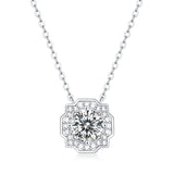 Moissanite lab-grown Diamond Necklace for women - 18K White Gold Plated S925 Sterling Silver - Stars - 1