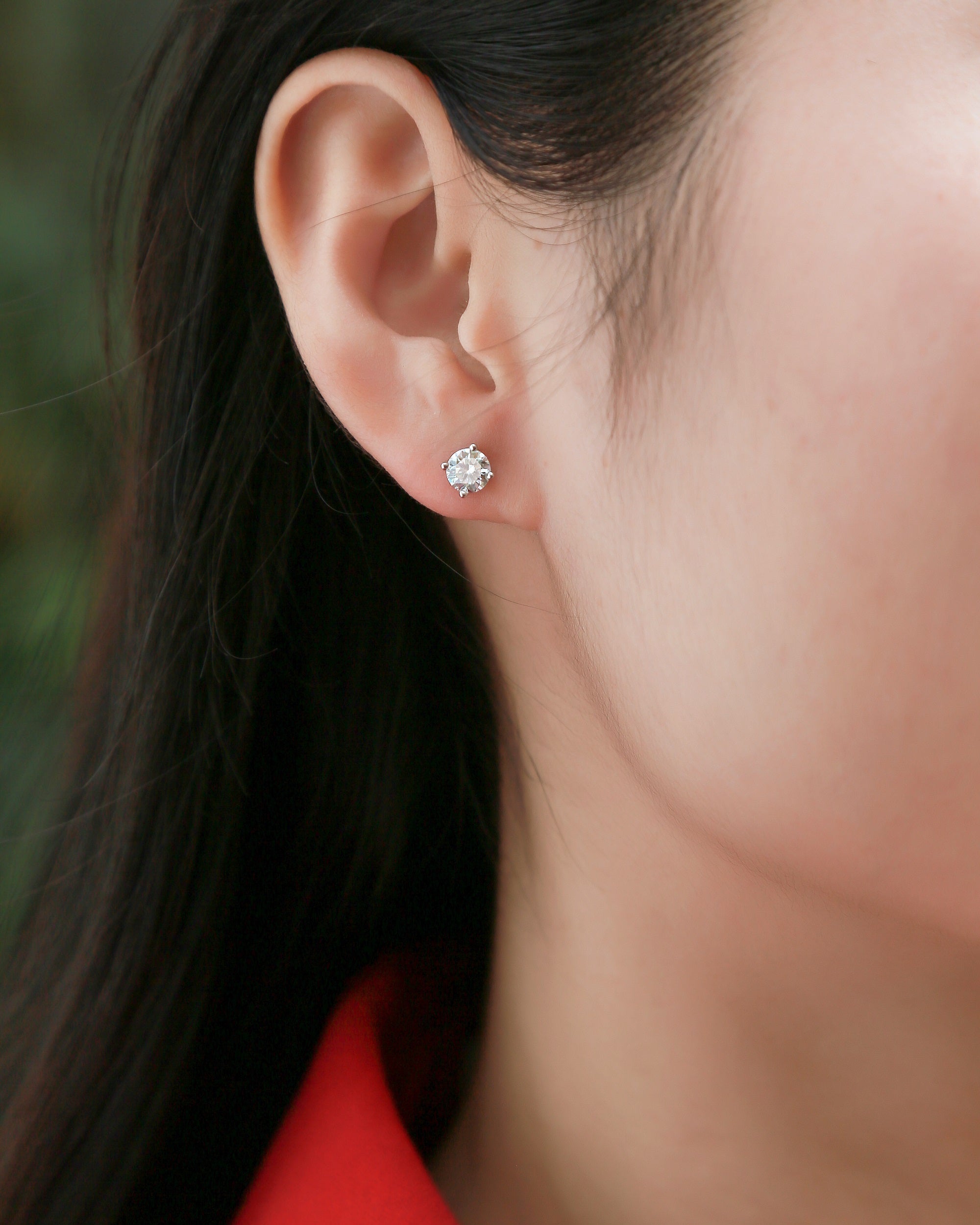 Women’s Moissanite Earrings – Pure Love Collection, Elegant and Classic Studs