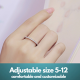 Moissanite Lab-Grown Diamond Engagement Ring for Women – 18K White Gold Plated S925 Sterling Silver