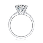 Sterling Silver Diamond Planet Moissanite Ring – Women’s Jewelry, White Gold Plated