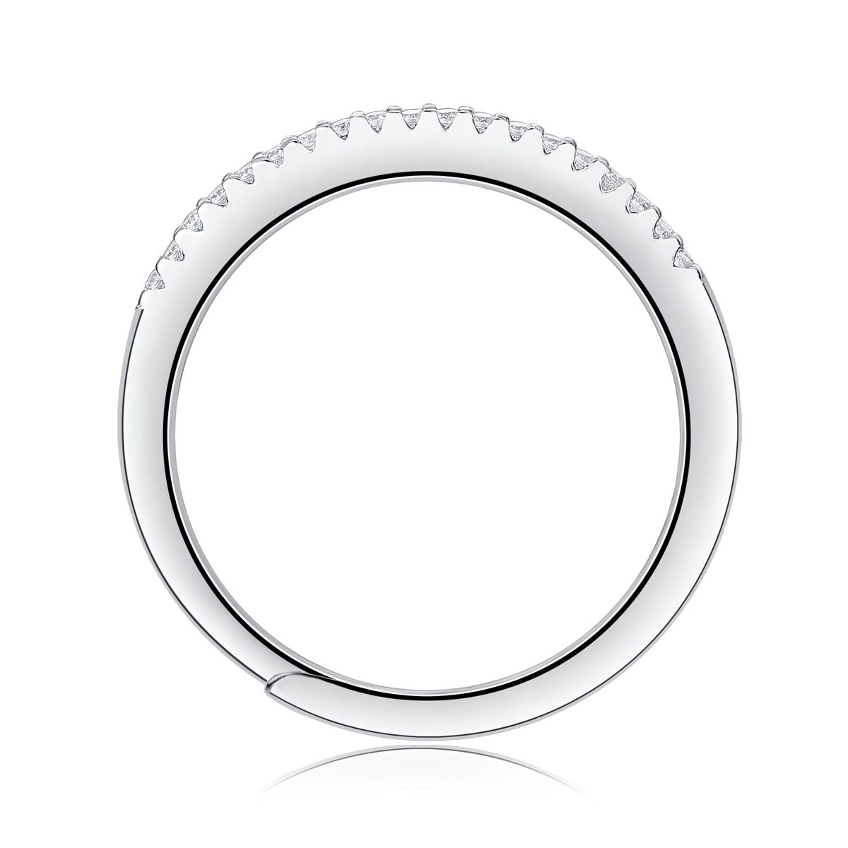 Sterling Silver Star Trek Moissanite Ring – Women’s Jewelry, White Gold Plated