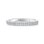 18K White Gold Plated Moissanite Ring – Lab-Grown Diamond, Elegant Star Trek-Inspired Style