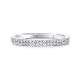 18K White Gold Plated Moissanite Ring – Lab-Grown Diamond, Elegant Star Trek-Inspired Style