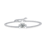 Sterling Silver Dream Moissanite Bracelet – Women’s Jewelry, White Gold Plated