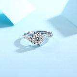 Timeless Moissanite Engagement Ring - Love Essence with Classic Sparkle