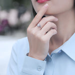 Classic Moissanite Engagement Ring - Love-Inspired Design for a Timeless Look
