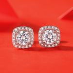 Elegant Moissanite Stud Earrings - Cosmic Design with Timeless Brilliance