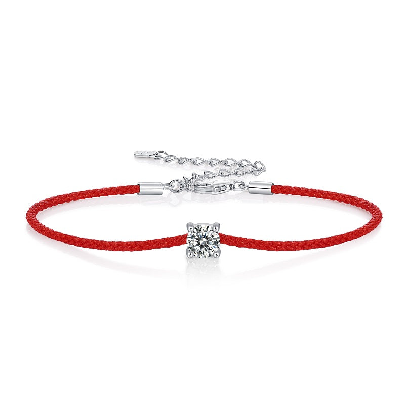 Moissanite lab-grown Diamond Bracelet for women - 18K White Gold Plated S925 Sterling Silver - Guard - 1
