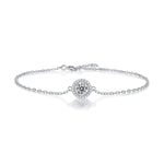 Moissanite lab-grown Diamond Bracelet for women - 18K White Gold Plated S925 Sterling Silver - Forever - 1