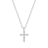Moissanite lab-grown Diamond Necklace for women - 18K White Gold Plated S925 Sterling Silver - Veritas - 1