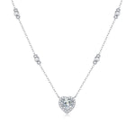 Moissanite lab-grown Diamond Necklace for women - 18K White Gold Plated S925 Sterling Silver - Individuality - 1