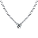 Moissanite lab-grown Diamond Necklace for women - 18K White Gold Plated S925 Sterling Silver - Dream - 1