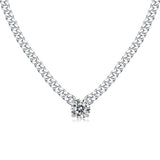 Moissanite lab-grown Diamond Necklace for women - 18K White Gold Plated S925 Sterling Silver - Dream - 1
