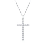 Moissanite lab-grown Diamond Necklace for women - 18K White Gold Plated S925 Sterling Silver - Belief - 1