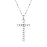 Moissanite lab-grown Diamond Necklace for women - 18K White Gold Plated S925 Sterling Silver - Belief - 1