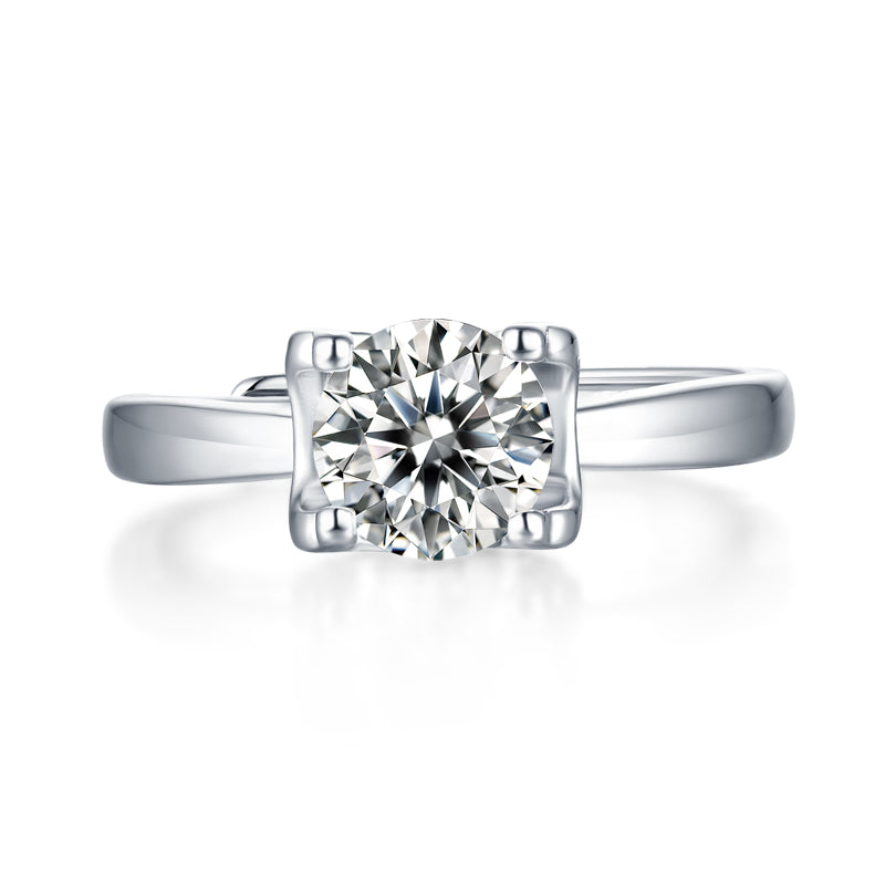 Luxury Moissanite Ring - Timeless Opulence Design with a Radiant Center Stone