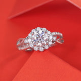 Minimalist Moissanite Ring - 18K White Gold Plated with a Sleek and Modern Look