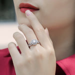 Timeless Moissanite Diamond Ring - Classic Design in Polished Sterling Silver