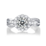 Refined Moissanite Engagement Ring - Stunning Lab-Grown Diamond in a Polished Band