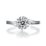 Timeless Moissanite Diamond Ring - Olivia Star Collection with Radiant Sparkle