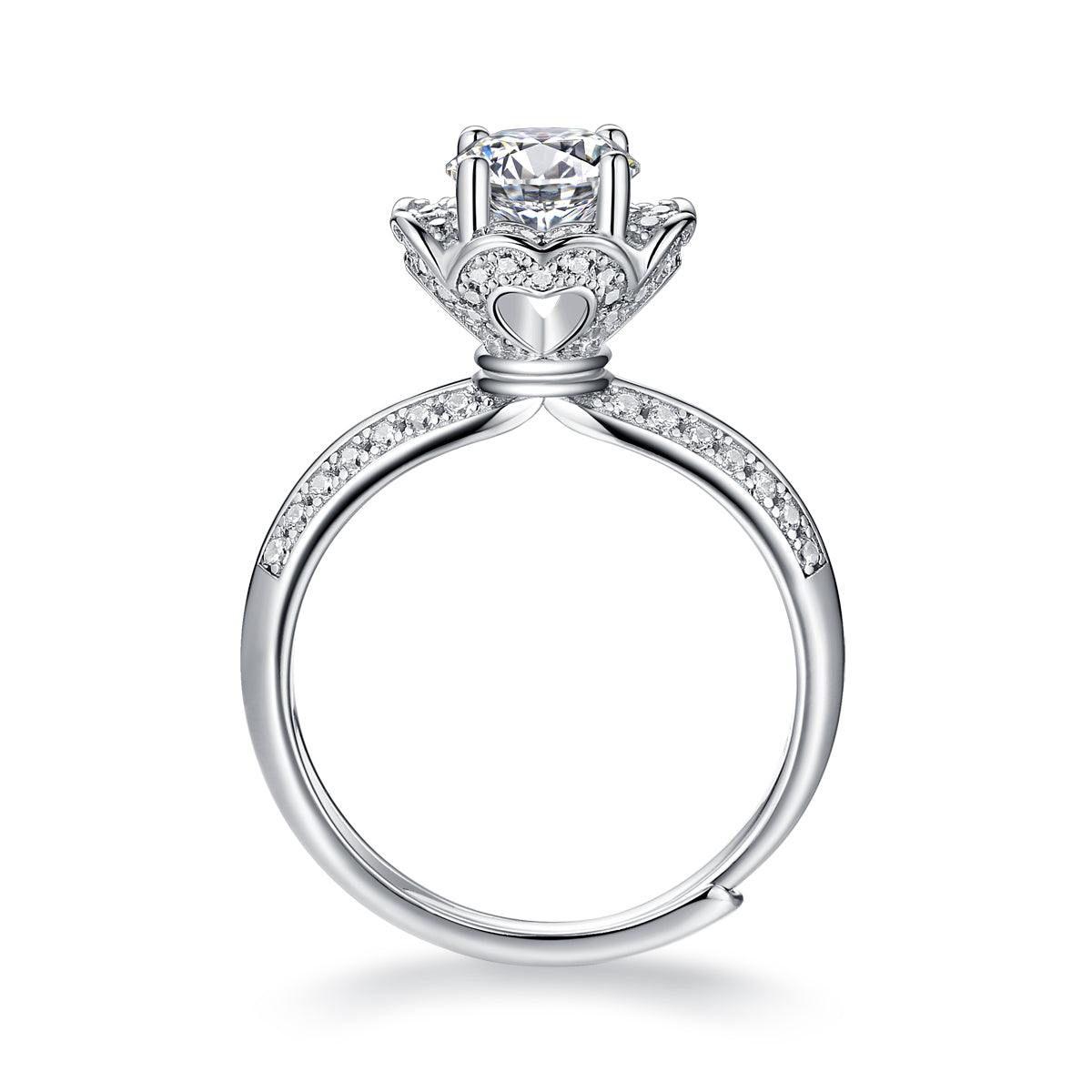 Luxury Moissanite Ring - Olivia Star Jewelry with a Brilliant Center Stone