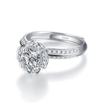 Olivia Star Jewelry Moissanite lab grown Diamond Engagement Ring for women 18k White Gold Plated S925 Sterling Silver -63