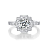 Timeless Moissanite Diamond Ring - Stars Design with a Brilliant Shine