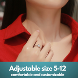 Moissanite Lab-Grown Diamond Engagement Ring - 18K White Gold Plated Shining Star Design