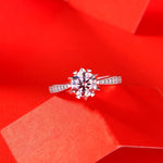 Elegant Moissanite Snowflakes Ring - S925 Sterling Silver with Radiant Sparkle