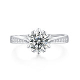 Sophisticated Moissanite Ring - Lab-Grown Diamond in a Polished Silver Band
