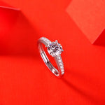 Elegant Moissanite Romance Ring - S925 Sterling Silver with Radiant Sparkle
