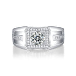 Elegant Moissanite Men’s Ring - Incredibility Collection in S925 Sterling Silver