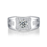Elegant Moissanite Men’s Ring - Incredibility Collection in S925 Sterling Silver