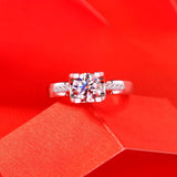 Elegant Moissanite Deep Space Ring - S925 Sterling Silver with Radiant Sparkle