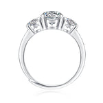 Sophisticated Moissanite Ring - Lab-Grown Diamond in a Polished Silver Band