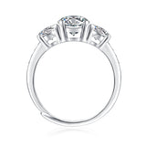 Sophisticated Moissanite Ring - Lab-Grown Diamond in a Polished Silver Band