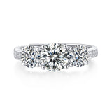 Elegant Moissanite Enchanting Ring - S925 Sterling Silver with Radiant Sparkle