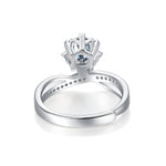 Sophisticated Moissanite Ring - Lab-Grown Diamond in a Polished Silver Band