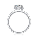 Brilliant Moissanite Star Snowflake Ring - Delicate and Elegant Engagement Design
