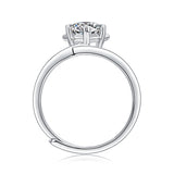 Brilliant Moissanite Star Snowflake Ring - Delicate and Elegant Engagement Design